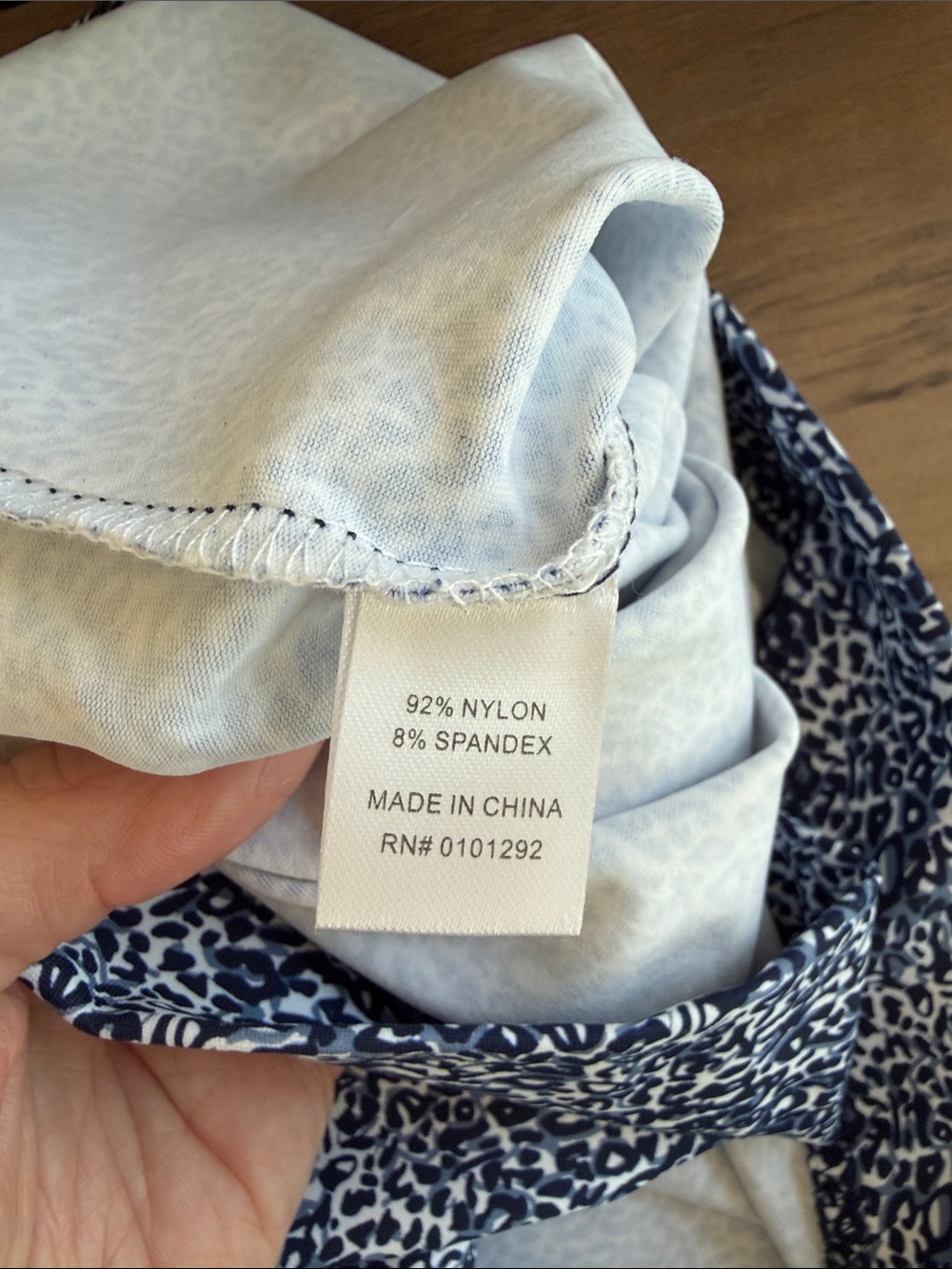 Lulu-B Blue and White cheetah print dress - Picture 5 of 5